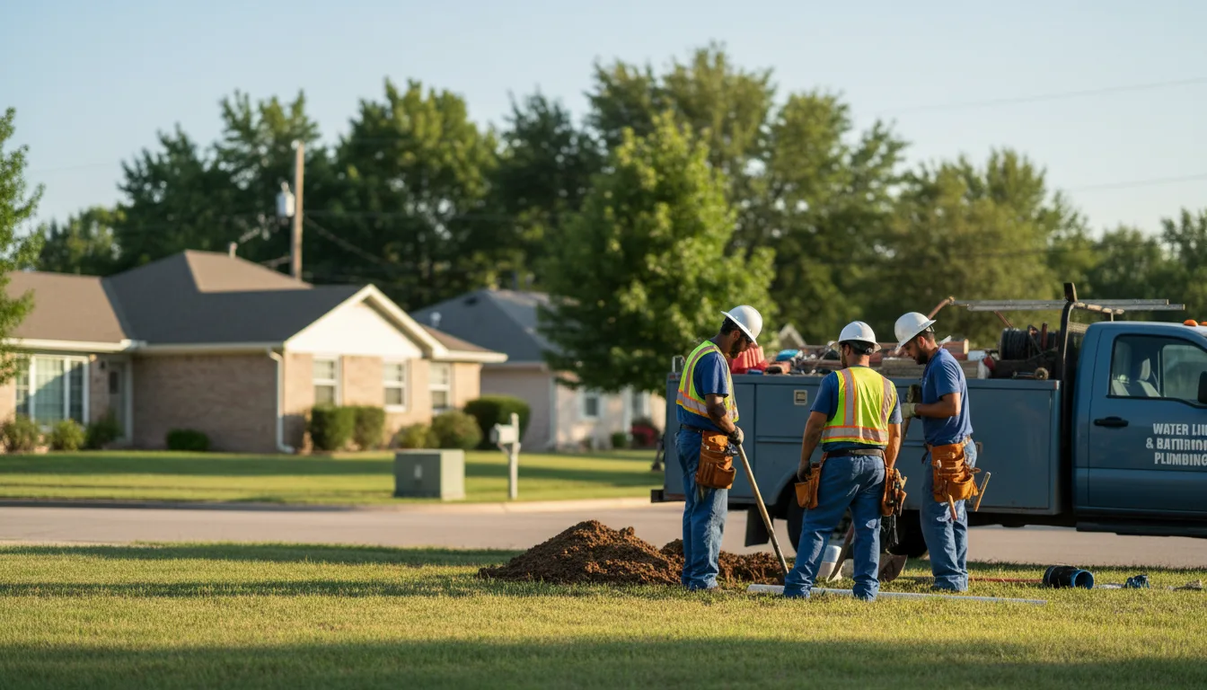 Residential water line and bathroom plumbing service in Neffs, PA